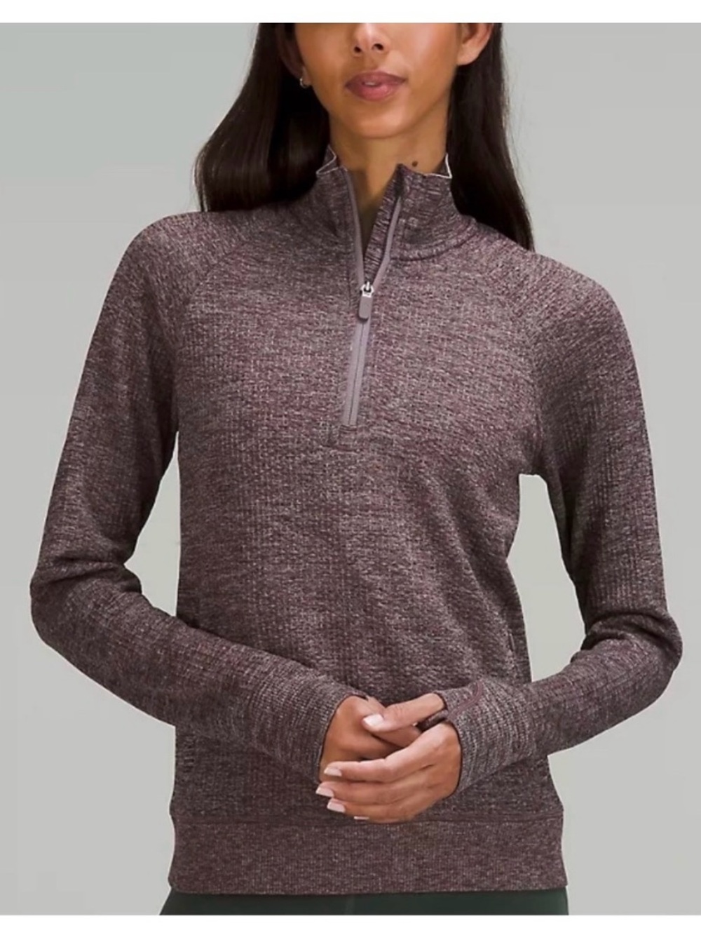 Lululemon Heathered Plum Half-Zip Pullover